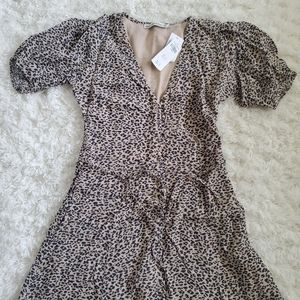Fit and flare animal print, mini-dress